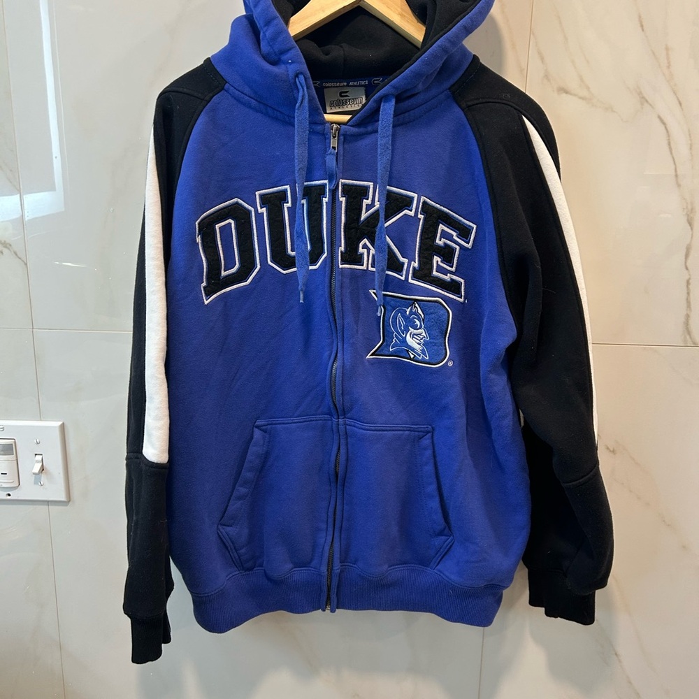 Colosseum Blue and Black Athletic Hoodie